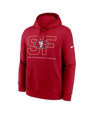 Men's Scarlet San Francisco 49ers Busted Play Club Fleece Pullover Hoodie