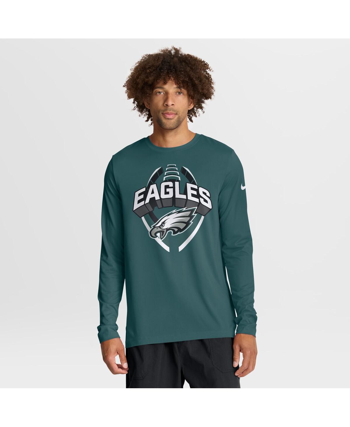 Nike Philadelphia Eagles Legend Icon  Men's Dri-fit Nfl Long-sleeve T-shirt In Green