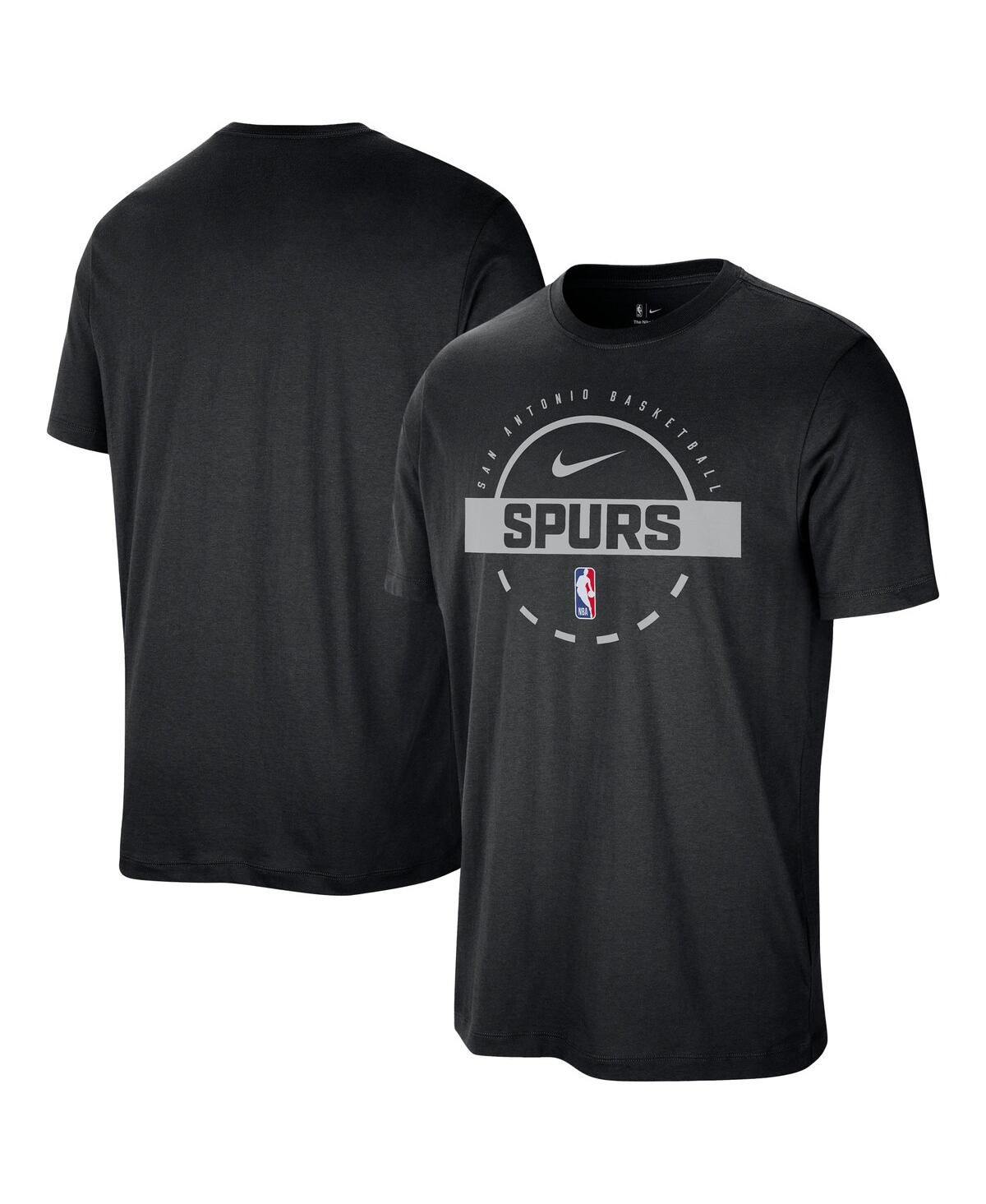 Мужская черная тренировочная футболка San Antonio Spurs Authentic
