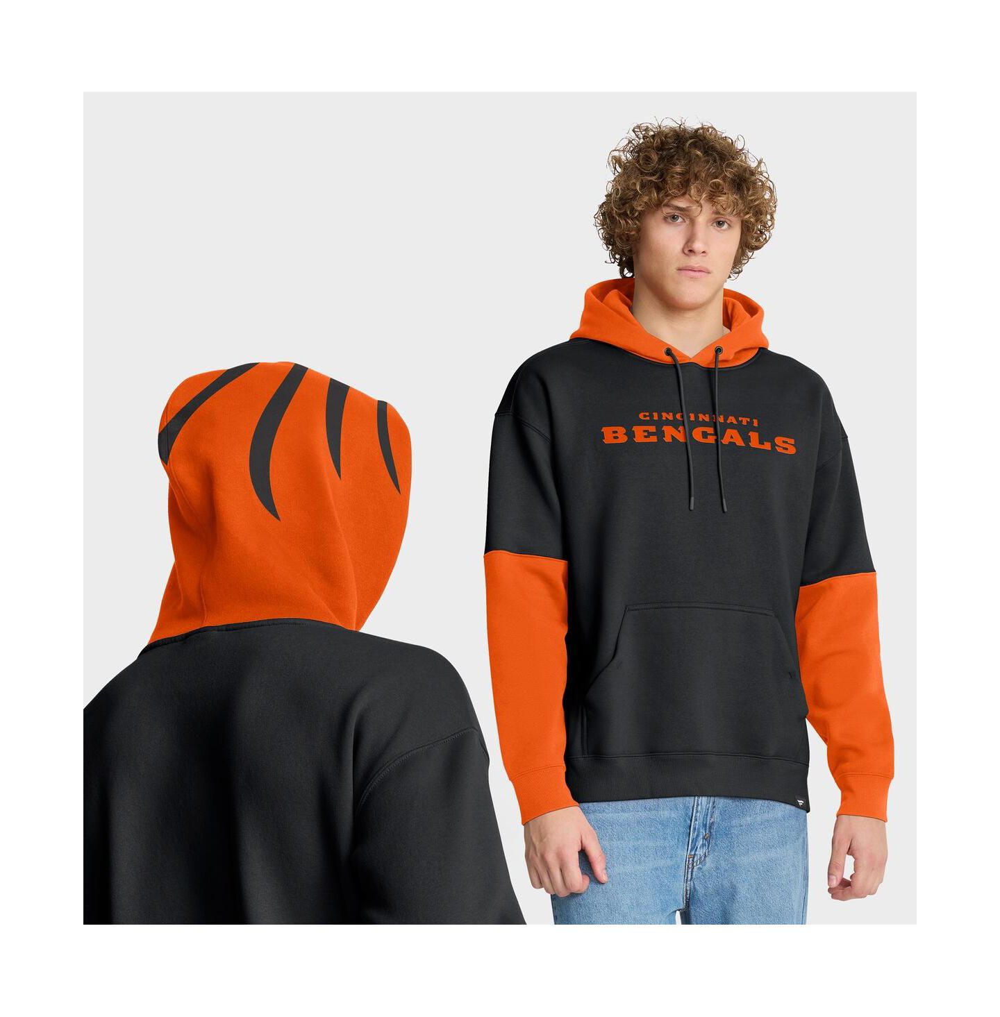 Мужское худи Fanatics Black Cincinnati Bengals Helmet Pullover — фото 1