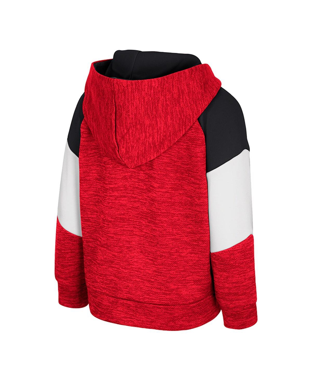 Colosseum Toddler Scarlet Nebraska Huskers Spirit Hollow Full-zip Hoodie In Red