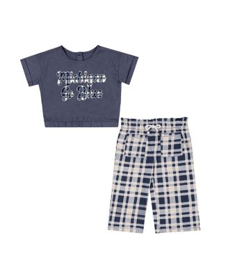 Colosseum - Girls Baby Boys and Girls Navy Michigan Wolverines Sky Castle Two-Piece T-Shirt and Pants Set