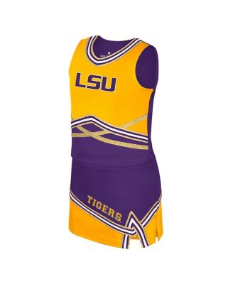 Big Girls 2-Piece Purple LSU Tigers Lollipop Park Cheer Set