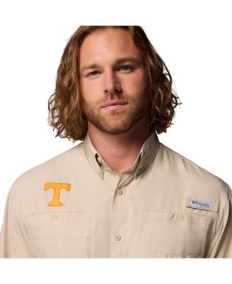 Men's Tan Tennessee Volunteers Tamiami Omni-Shade Button-Down Shirt