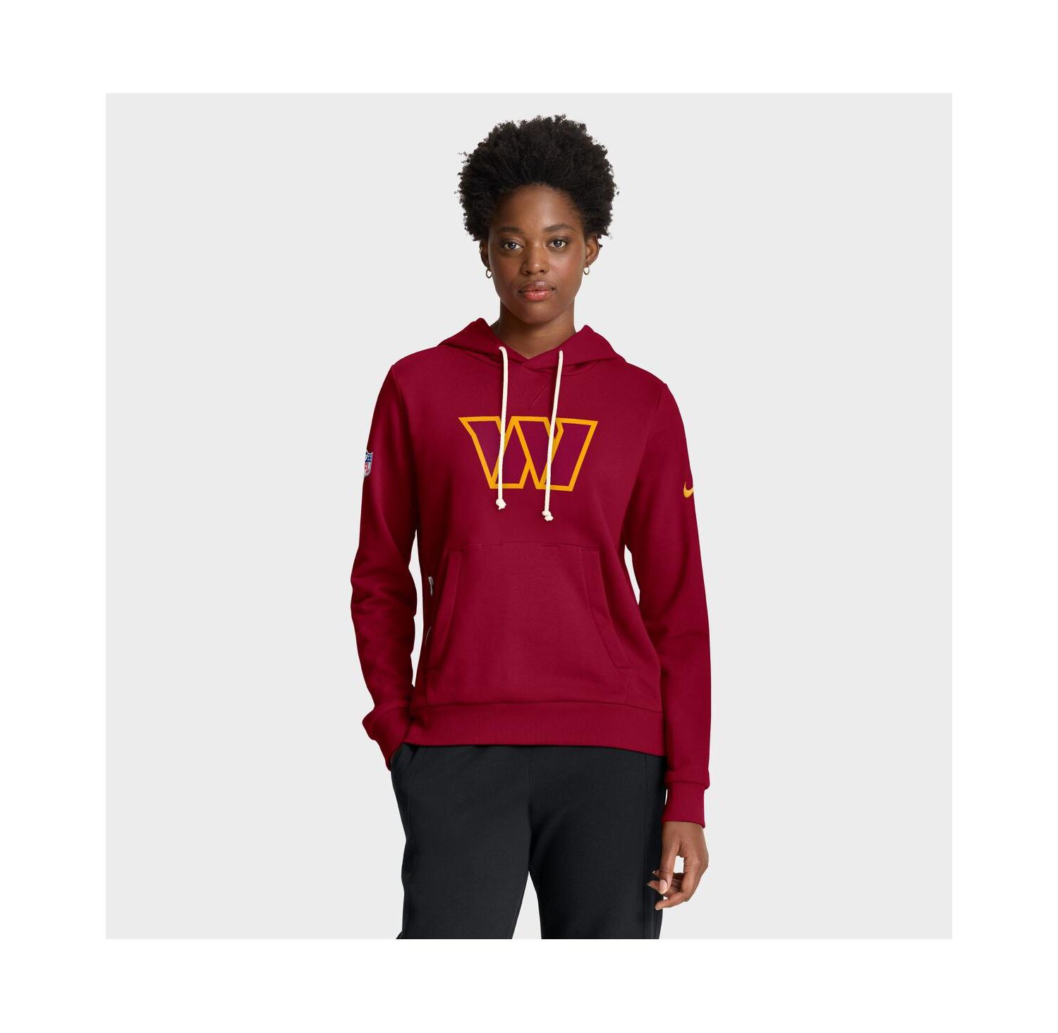 Women's Burgundy Washington Commanders Sideline Standard Issue Initial Home Dri-FIT Hoodie