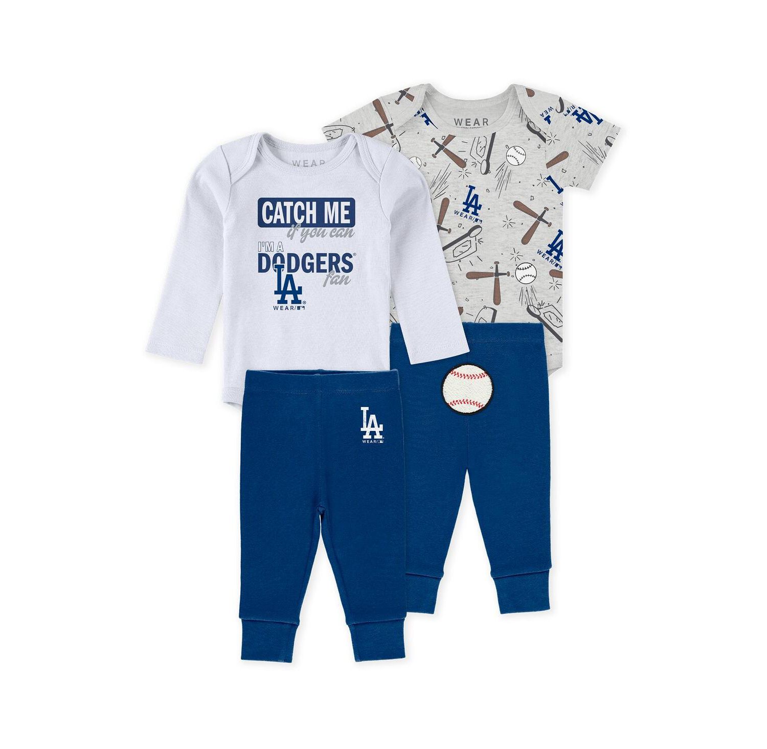 Baby Boys and Girls 3-Piece New York Yankees Turn Me Around Bodysuit and Pants Set