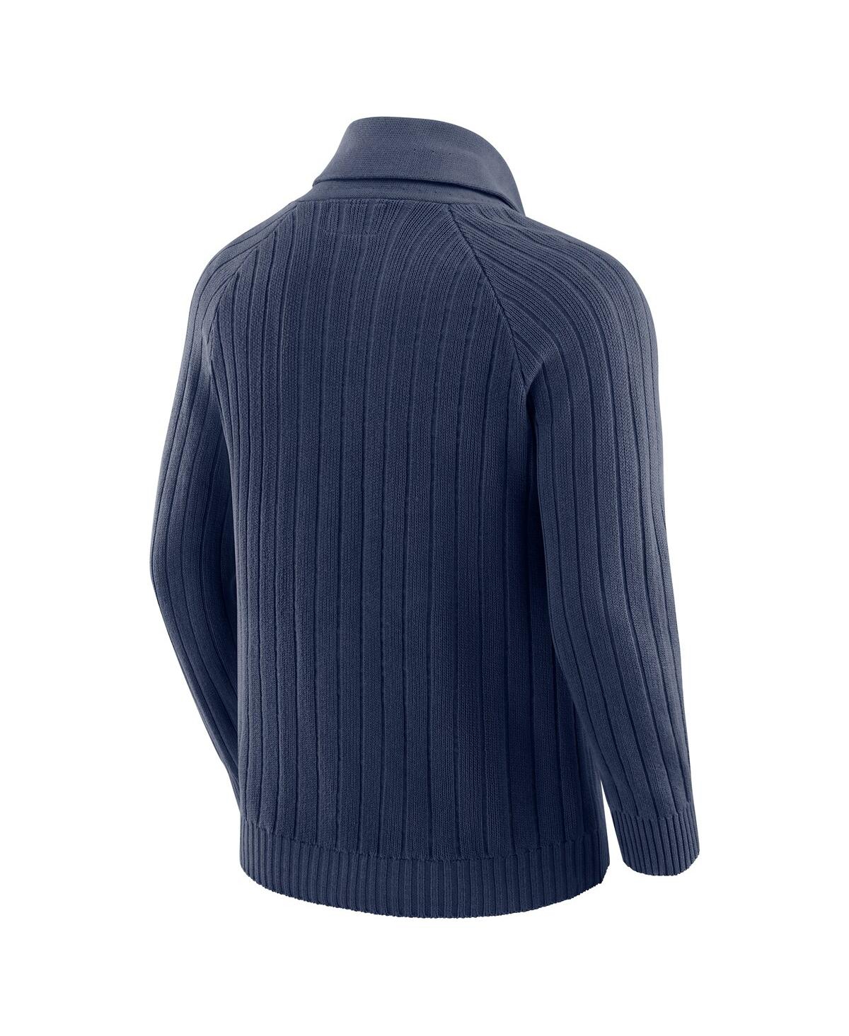 J. Palmer Men's Navy Seattle Seahawks The Playmaker Cardigan Raglan Sweater In Blue