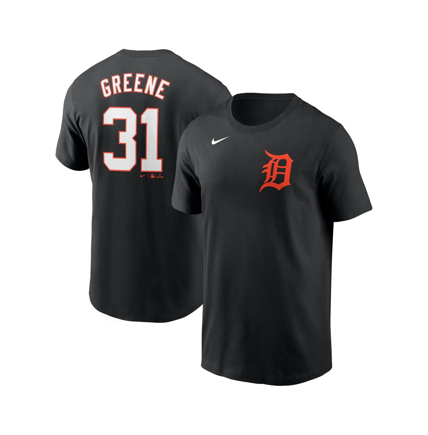 Мужская футболка Nike Riley Greene Black Detroit Tigers Fuse Name & Number — фото 1
