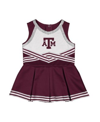 Girls Baby Boys and Girls Maroon Texas A&M Aggies Lollipop Park Cheer Dress