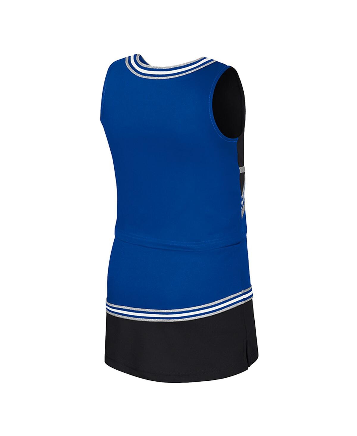 Colosseum Big Girls 2-piece Royal Duke Blue Devils Lollipop Park Cheer Set In Multi