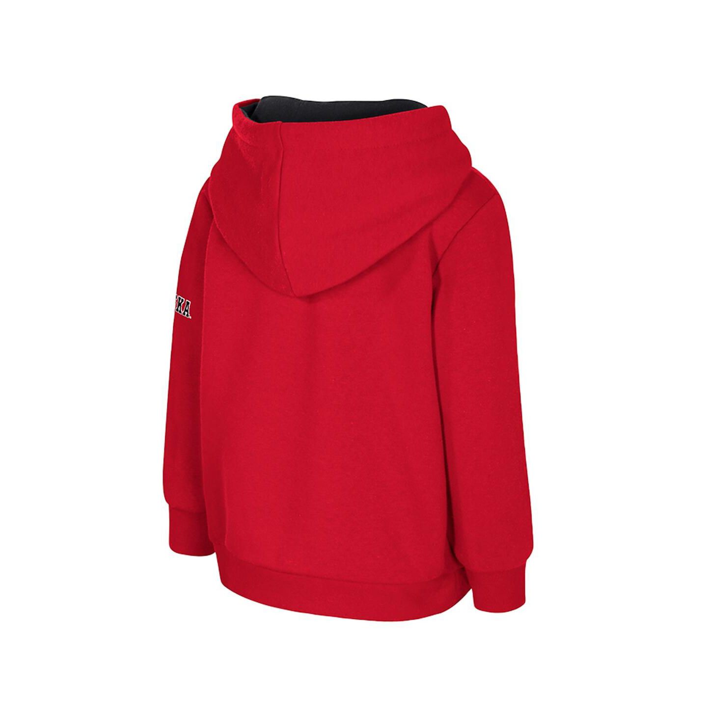 Худи Colosseum Scarlet Nebraska Huskers Big Logo Volume Fleece Pullover для мальчиков-малышей — фото 3