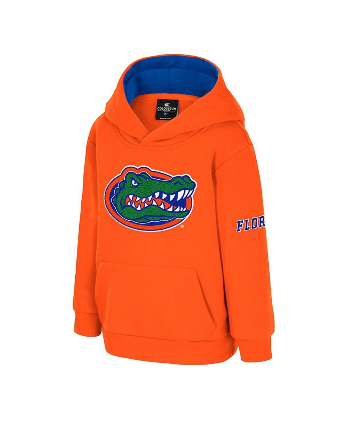 Colosseum Toddler Orange Florida Gators Big Logo Volume Fleece Pullover Hoodie In Orange