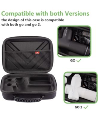 Hyperice Hypervolt GO 2 Carrying Case - Hard Shell Travel Storage Organizer Bag for Hypervolt GO Massage Gun