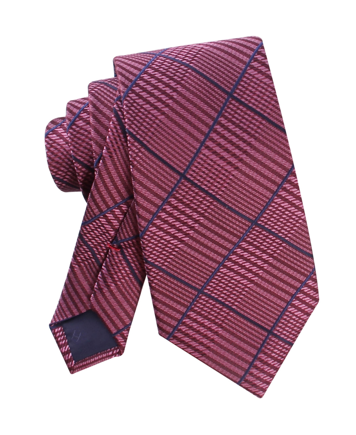 Tommy Hilfiger Men's Graham Glen Plaid Tie In Burgundy
