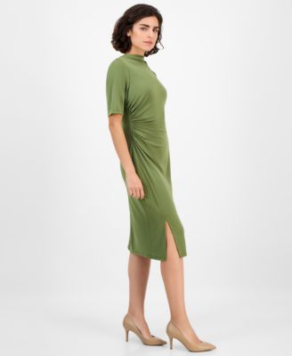 Women's Cowl-Neck Side-Ruched Dress