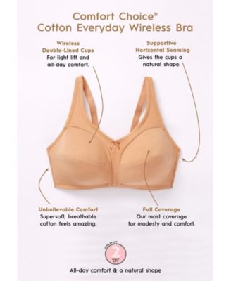 Women's 3-Pack Cotton Wireless Bra