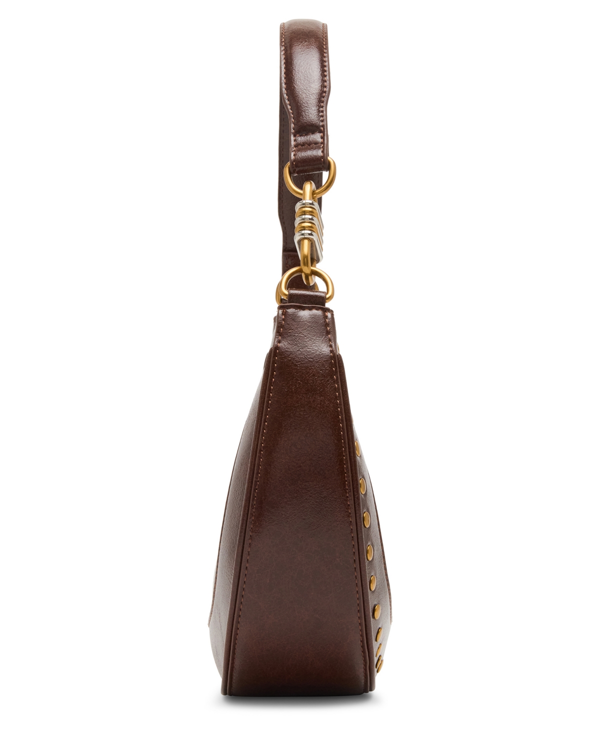 Steve Madden Bliamm Studded Mini Shoulder Bag In Brown