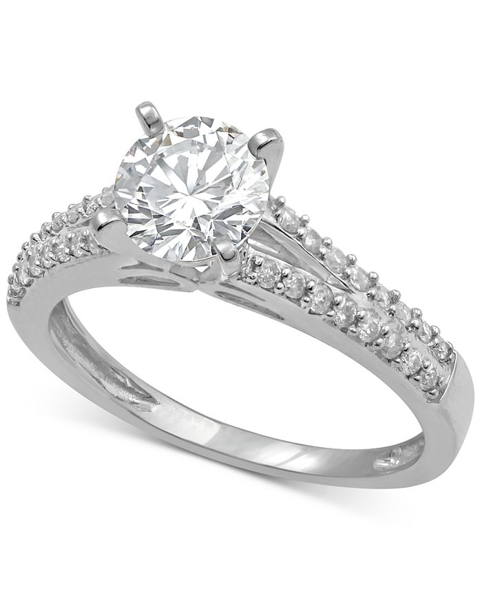 Macy's Diamond Engagement Ring (11/2 ct. t.w.) in 14k White Gold Macy's