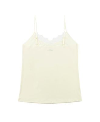 Women's Soft Seamless Camisole with Lace Trim