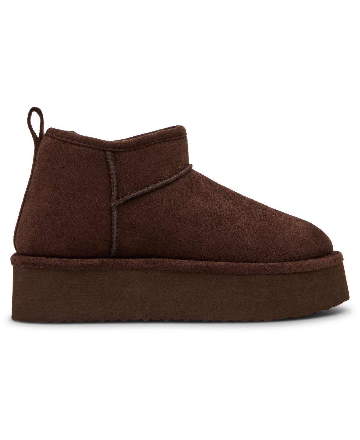 Madden Girl Women's Brave Cozy Mini Platform Booties In Brown