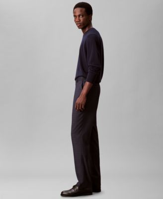 Men's Slim-Fit Check Trouser Pants