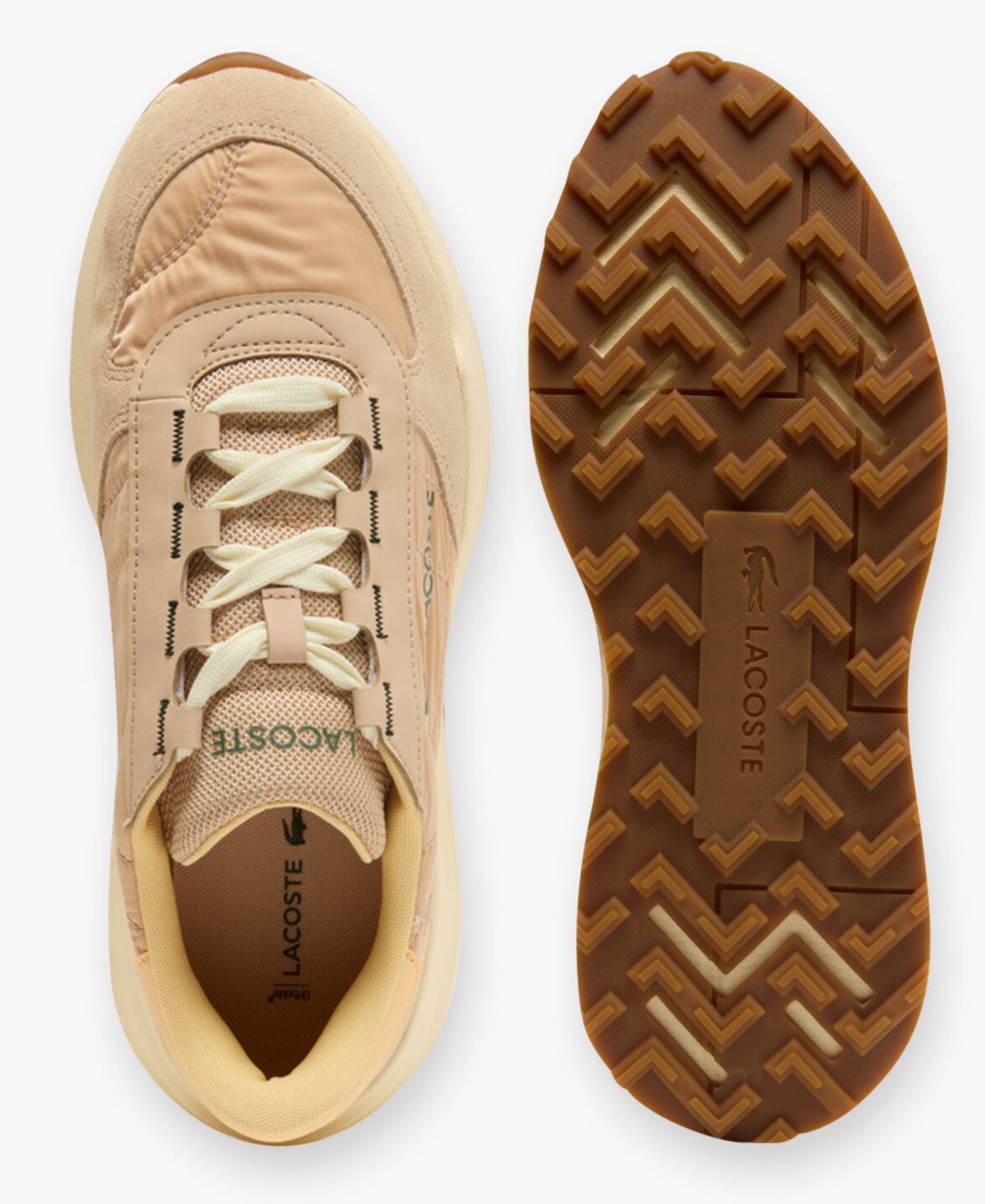 Мужские кроссовки Lacoste Elite Active EVO Round Toe, цвет: Натуральный / Жёлтый — фото 5