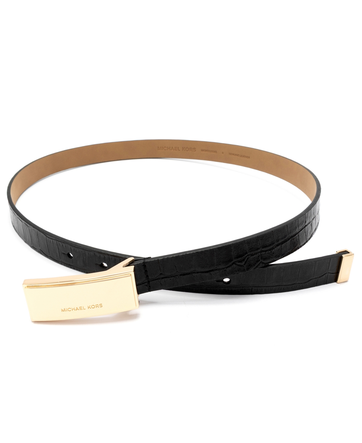 Michael Kors 20mm Non-reversible Belt In Black
