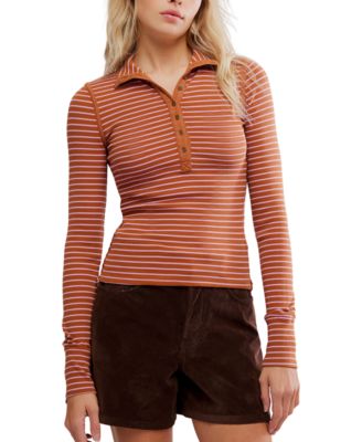 Women's Lake Henley Striped Top