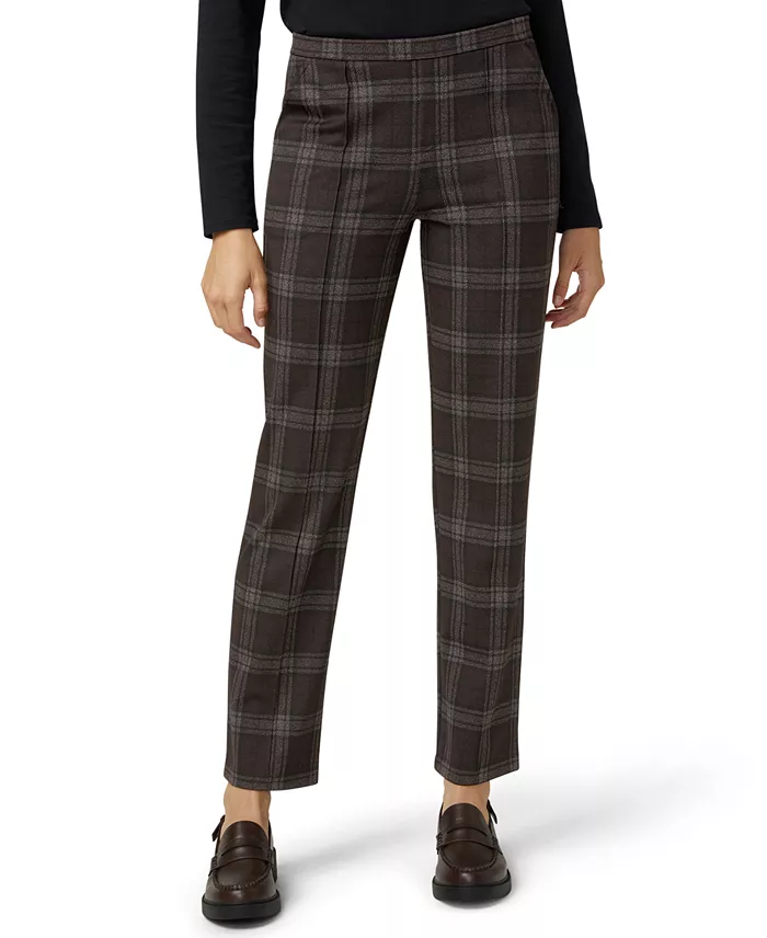 Women's Plaid Pattern Trouser Pants - thumbnail 6