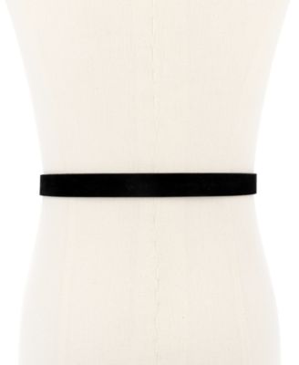 Silver-Tone Buckle Leather Belt