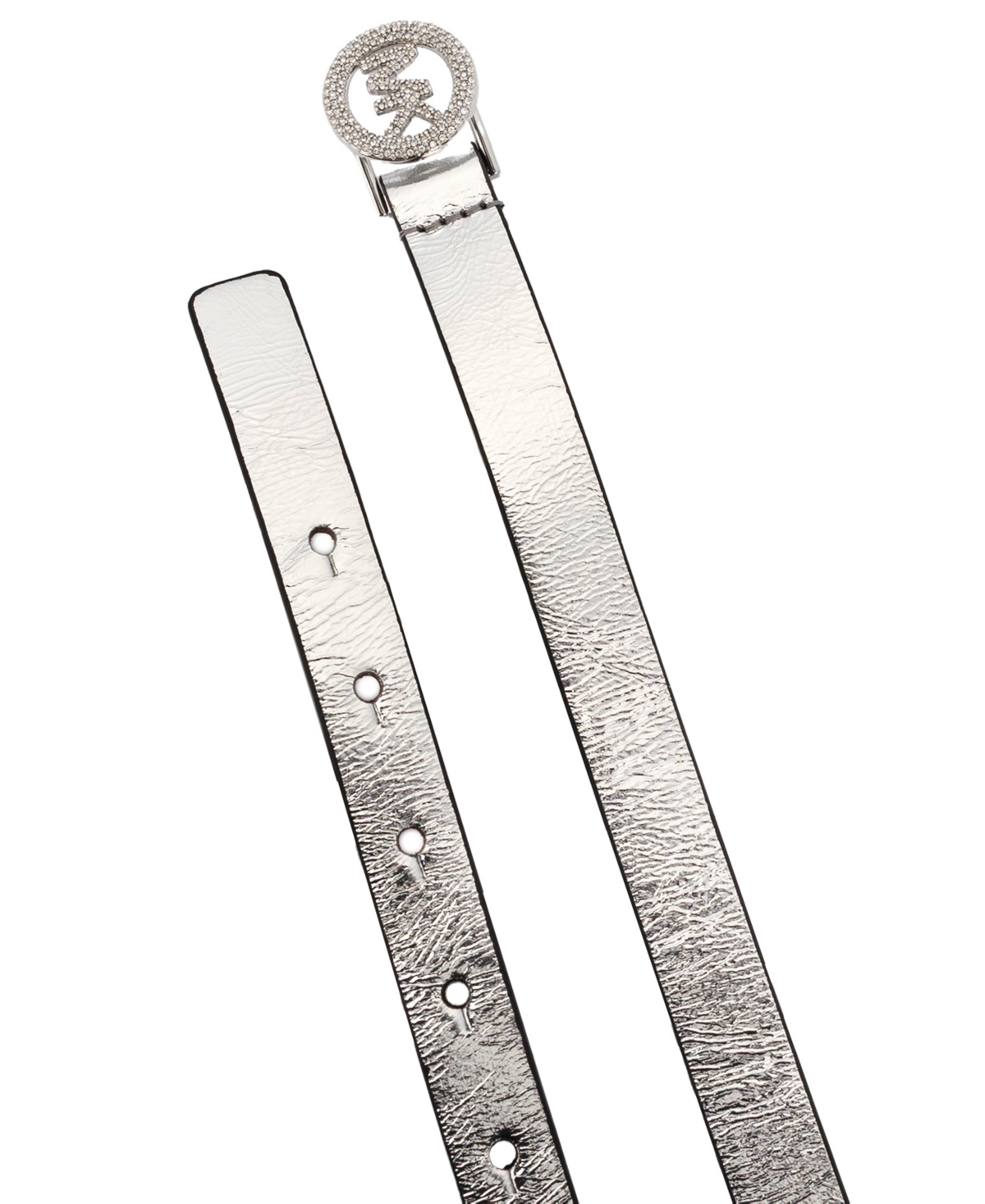 Michael Kors Women's Pave Logo Belt In Gray