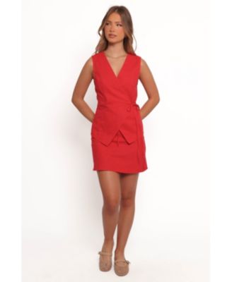 Women's Vanni Wrap Front Linen Top - Cream