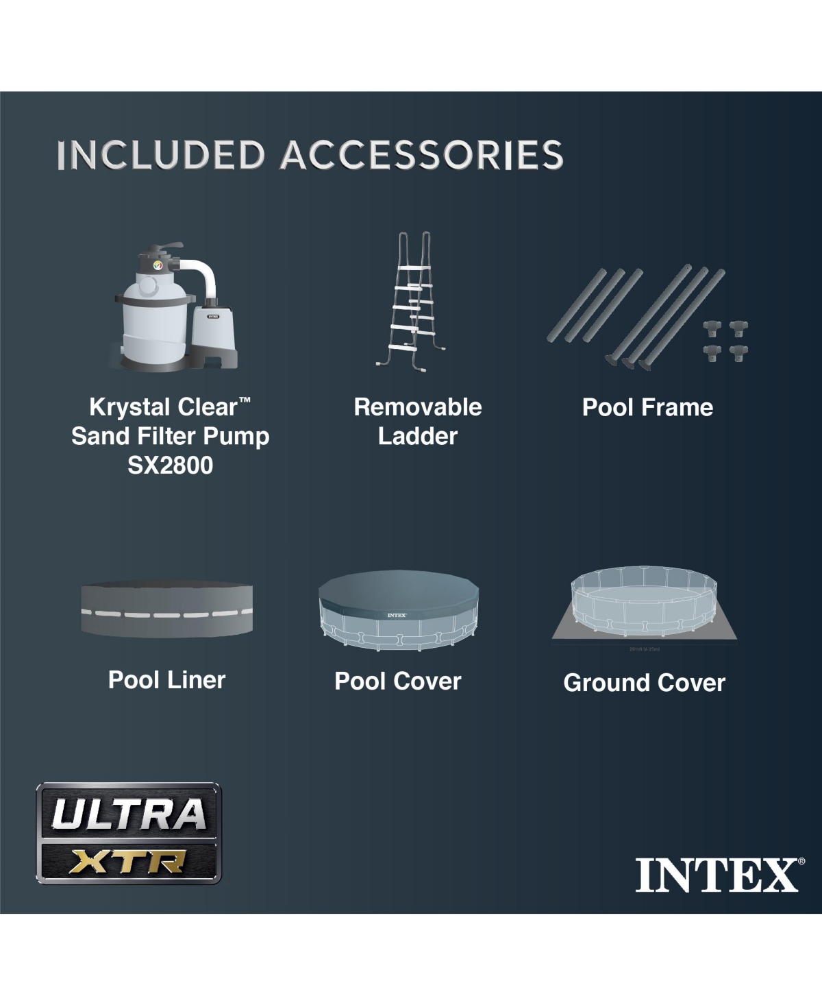 Intex 26ft x 52in Above Ground Pool w/ Inflatable Loungers and Floating Cooler