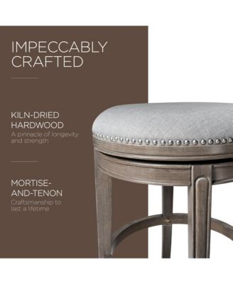 Alexander Backless Counter Stool, Reclaimed Oak w/ Ash Grey, Set of 3