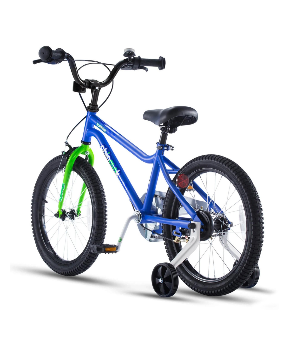 RoyalBaby Chipmunk 14" Toddler Kids Bike with Training Wheels & Bell, Blue