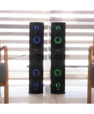 4001975 240W Bluetooth Tower Speaker with FM Radio, Karaoke, and Remote Control