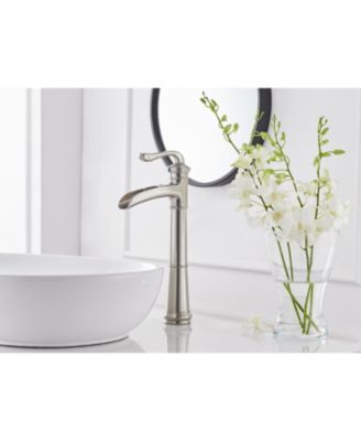 Waterfall Single Hole Single-Handle Vessel Bathroom Faucet with Pop-up Drain Assembly