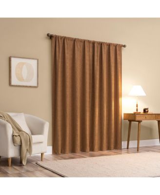 Belmont Floral Jacquard 100% Blackout Rod Pocket Curtain Panel