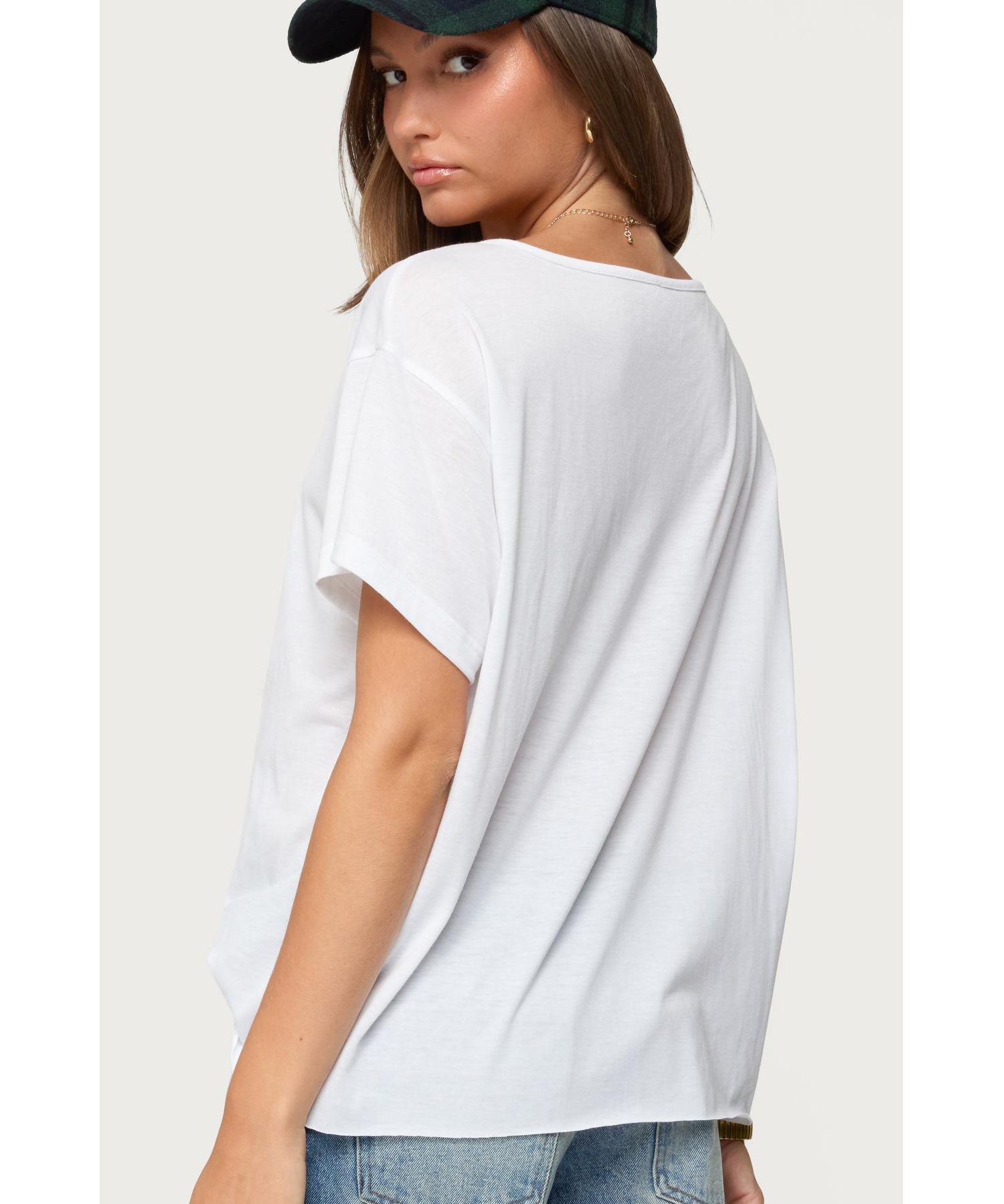 Womens Sonora Oversized V Neck T Shirt