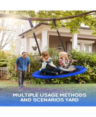 43" Saucer Swing (Kids & Adults): 700lbs Capacity, Waterproof, Adjustable Hanging Straps – Backyard/Indoor/Outdoor.