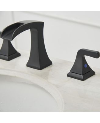 8 in. Widespread 2-Handle Waterfall Bathroom Sink Faucet