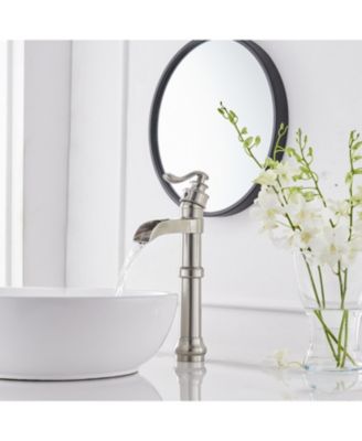 Waterfall Single Hole Single-Handle Vessel Bathroom Faucet With Drain Assembly in Oil Rubbed Bronze