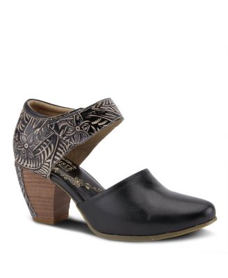 Spring Step Toolie Mary Jane Pump with Hand-Painted Vamp