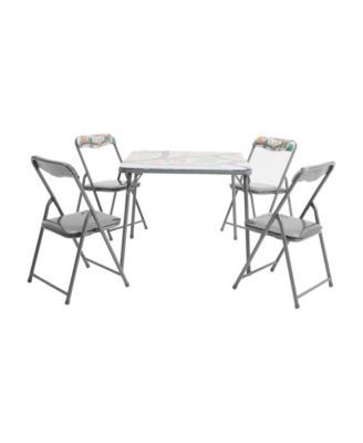 Kids 5 Piece Folding Table And Chair Set - Kids Activity Table Set