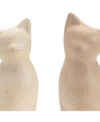 Cat Figurine Set of 2 Stylish Decorative Accents for Cat Lovers