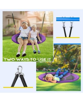 43" Saucer Swing (Kids & Adults): 700lbs Capacity, Waterproof, Adjustable Hanging Straps – Backyard/Indoor/Outdoor.