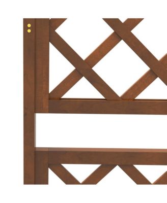 Outsunny Wood Planter with Trellis Privacy Screen