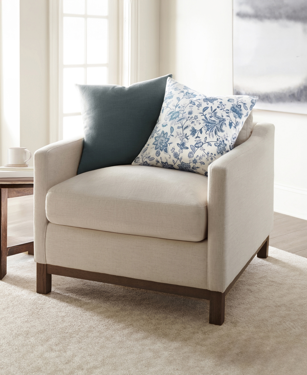 Ienjoy Home Cotton Slub 2-pack Decor Pillows, 20" X 20" In Blue