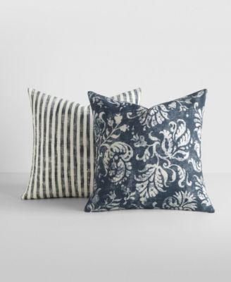 Yarn-Dyed Pattern 2-Pack Decorative Pillows, 20" x 20"