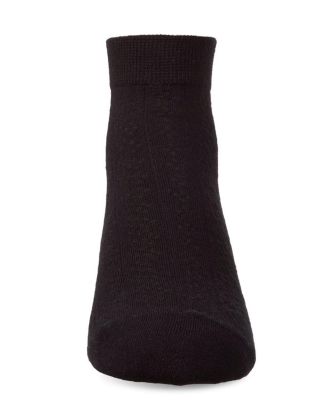 Girls Rayon Blend Diamond Knit Patterned Ankle Sock